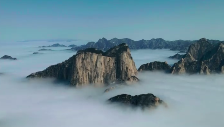 如夢仙境 感受春雪渲染后的華山